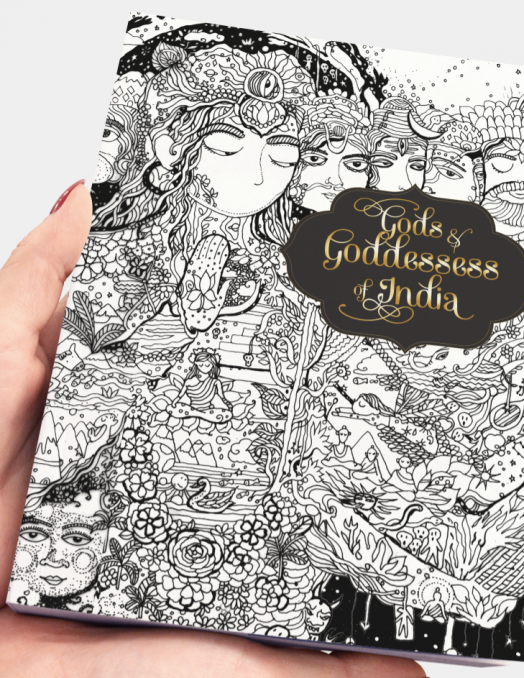 Gods and Goddesses of India by Kanika Gupta: A unique colouring books for adults