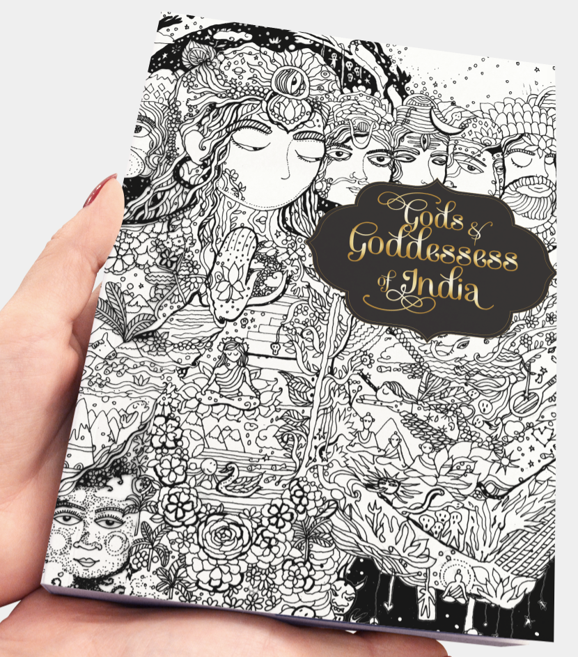 You are currently viewing Gods and Goddesses of India by Kanika Gupta: A unique colouring books for adults